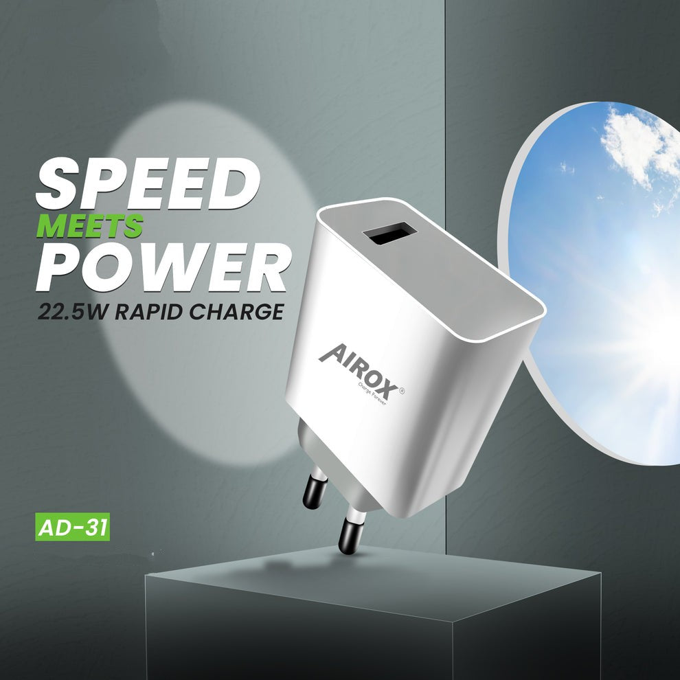 AIROX AD31 22.5 Watt VOOC and QC Adapter