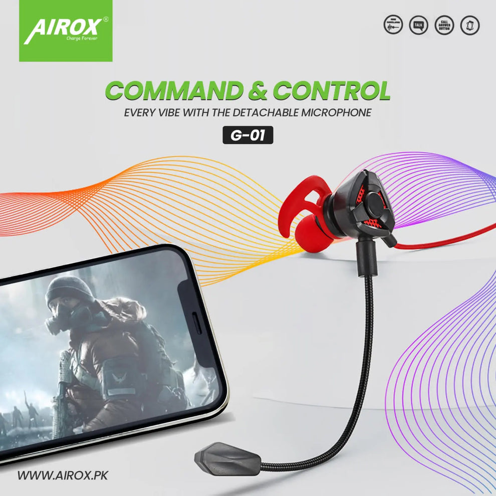 Airox G1 Delta Pro Gaming Dual Mic Earphones